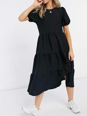 ASOS Oversized Tiered Midi Dress